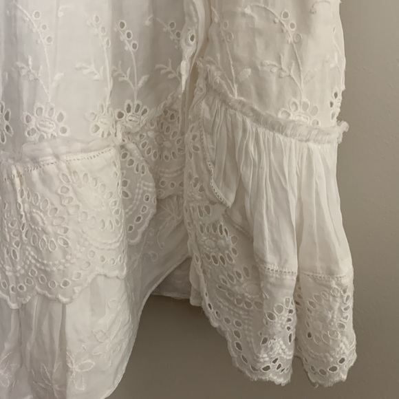 LoveShackFancy Olani Mini Dress in Ivory White - Picture 10 of 11